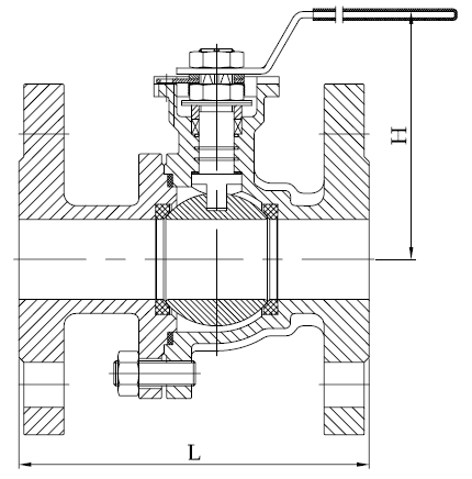 良工閥門不銹鋼法蘭球閥結(jié)構(gòu)圖